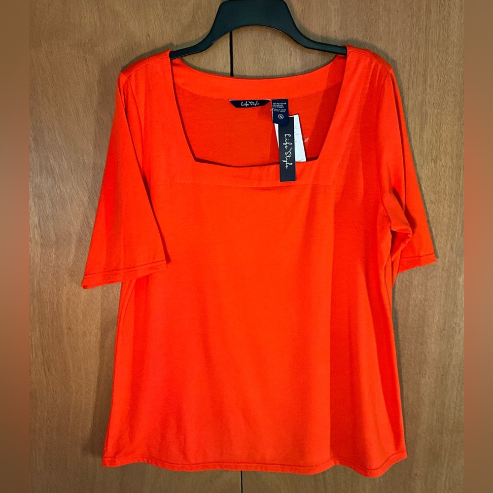 NWT Red XL square neck t-shirt